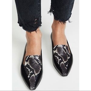 Sigerson Morrison snake print calida loafers